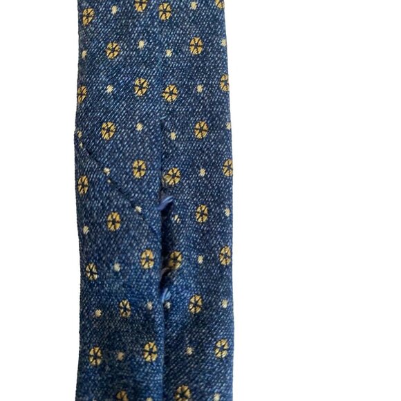 Ermenegildo Zenga Made In Italy Corn Flower Silk Foulard Designer Tie - Picture 2 of 6